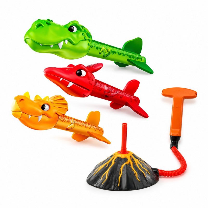 Dinosaur Rocket Launcher Toy for Kids – Foam Dino Outdoor