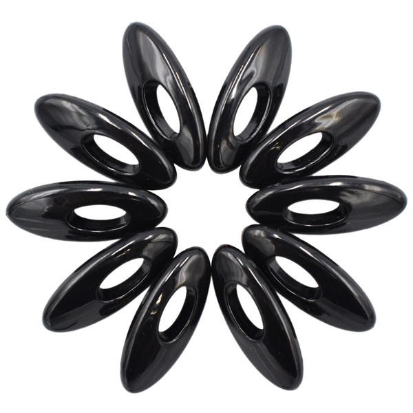 Hanycon Black Scarf Safety Pins, Plastic Cover Pins Oval Safety