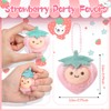 Equsion 24 Pcs Cute Strawberry Plush Kawaii Fruit Keychain Strawberry
