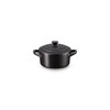 LE CREUSET Stoneware Petite Round Casserole, 0.25 L, Matte Black,