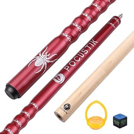 POCUSTIK Pool Cue Stick 58" 2-Piece, Professional Billiard Cue Sticks Canadian Maple, House Bar Ergonomic Pool Stick for Men Women -Wnie,18Oz