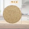 CAPASTEC 鍋敷き 耐熱ポットホルダー 断熱パッド 鍋マット 25cm おしゃれ ひょうたん草マット 丸型 洗える