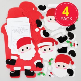 Baker Ross FE883 List for Santa Kits - Pack of 4, Christmas Crafts for Kids, Creative Arts and Crafts Project for Children
