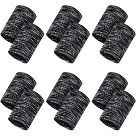 Geyoga 12 Pack Cooling Wristbands Breathable Tennis Sweatbands Quick Dry Heat Remove Ice Wristband for Men Women Yoga Sports(Vintage Black Style)