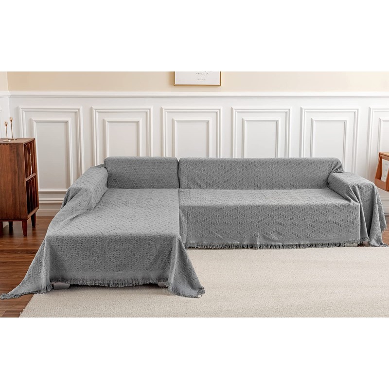 Deep Dream Sectional Couch Covers, 2 Pieces Sectional Sofa Cover,