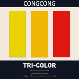 Truck Grille Accessories Tri-Color Grille Snow Mountain Shape Emblem Decoration Accessories Car Truck Label Compatible with Tacoma 4Runner Tundra Sequoia Rav4 Highlander(Red,Orange,Yellow)