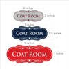 Signs ByLITA Designer Coat Room Sign (Brushed Gold) - Large