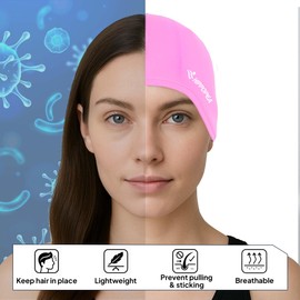 HIPPOPEA Fabric Swim Cap, High Elasticity Cloth Swimming Cap, Breathable, Lightweight & Comfortable, Fit Both Long Hair and Short Hair for Women Men Boy Girl