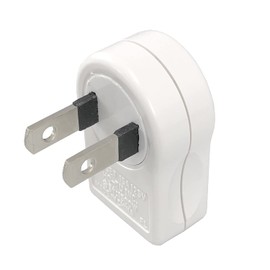 F-FACTORY FE-ELA-TTW Right Angle Plug Outlet for Vertical Orientation, 1 Outlet for Space-Saving AC Adapters and Outlets