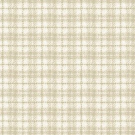 Flannel Classic Woolies Windowpane Plaid Light Tan Fabric Maywood Studio Sold by The Yard
