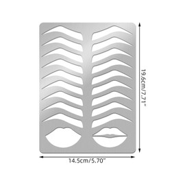 BAMTTOO Microblading Double-sided Eyebrow Tattoo Templates Professional Eyebrow Stencil Shaping Template Practice Skin for Eyebrows Microblading Supplies