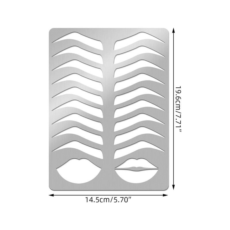 BAMTTOO Microblading Double-sided Eyebrow Tattoo Templates Professional Eyebrow Stencil Shaping