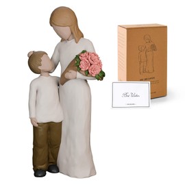 Loyzcy Mother and Son Figurines, Mothers Birthday Gifts from Son, Thank You Gifts for Women, Sculpted Hand-Painted Figures, Mothers Day Christmas New Moms Gift