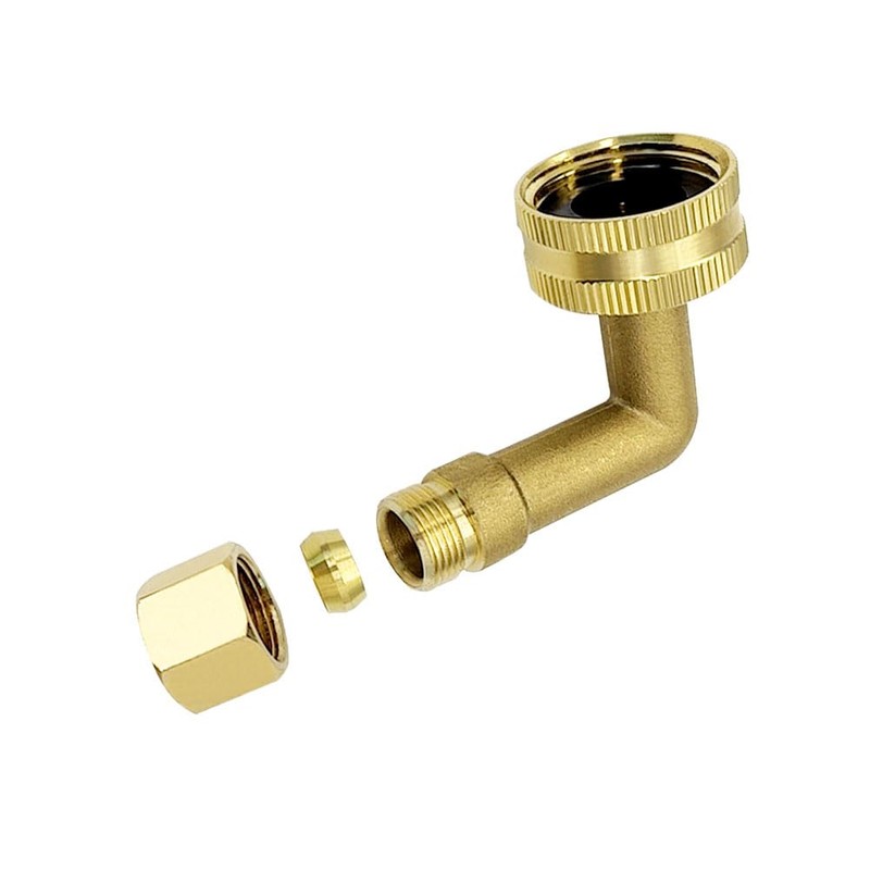 Hooshing 3/8" Comp x 3/4" GHT Female Thread Brass Dishwasher