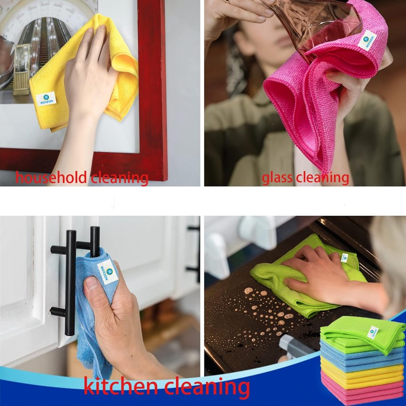 Microfibre Cleaning Cloths |12 Pack, Size: 32 x 32 cm,