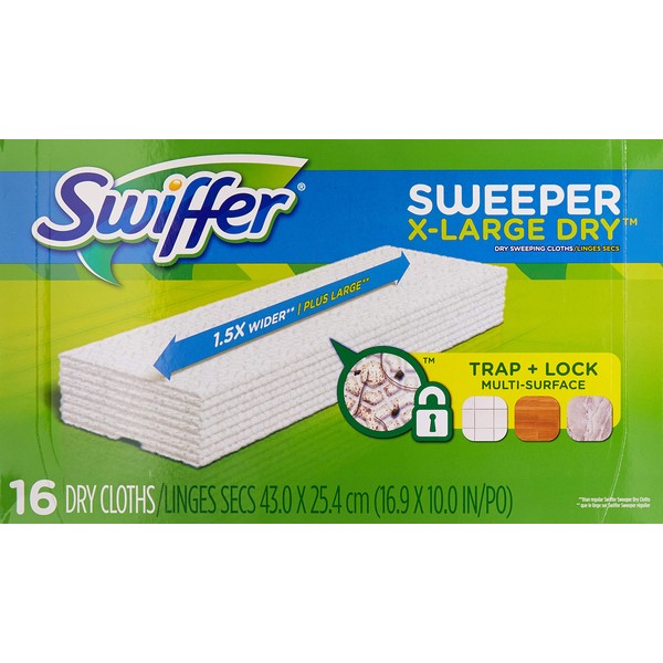 Swiffer Dry Cloth Refill 17.8" X 10" Regular 16 Count