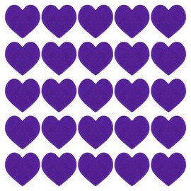 sourcing map Felt Heart Shape Heart Pom Pom Valentine's Day Hearts Craft 2Inch x 2Inch for Home Decor Party Crafting Art, Purple, Pack of 100