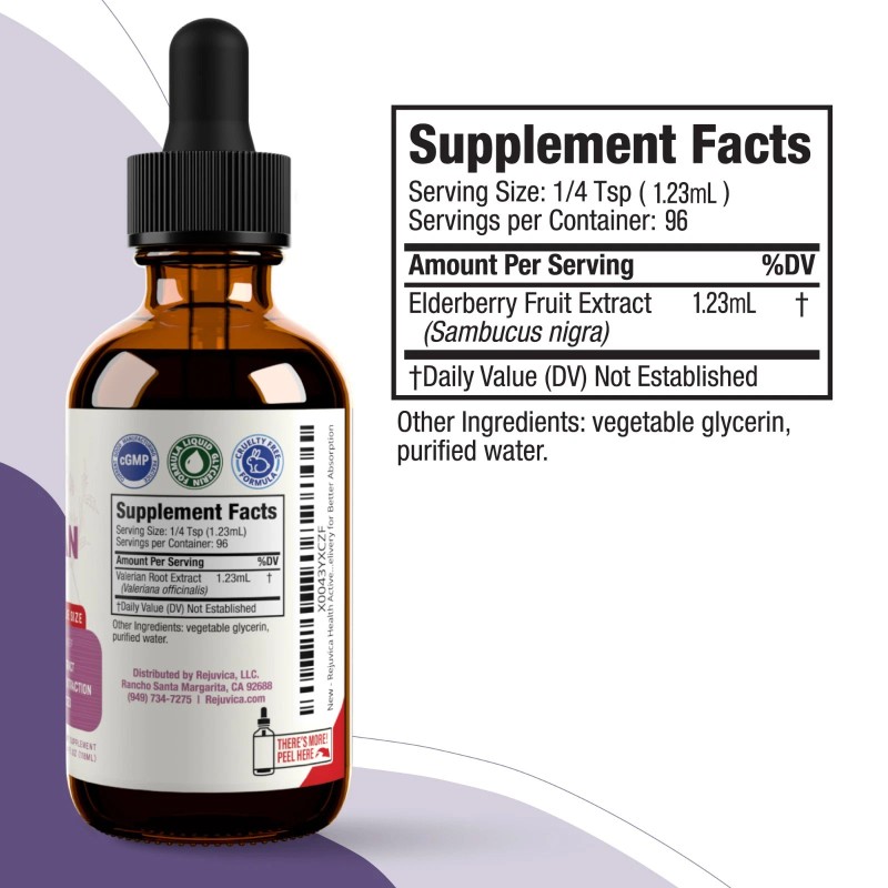 Rejuvica Health Active Elderberry Immune Support Supplement | 4 fl