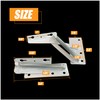 KAFENDA 2 Pieces 80 Degree Foldable Lifting Bracket, Black Spring