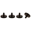 PrecisionGeek Knurled Thumb Screw Black Steel M4 x 12mm DIN