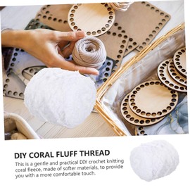 NOLITOY 2 Rolls Coral Fleece Knitting Yarn Multi Function DIY Crocheting Material Durable Flexible for Scarves Hats Blankets Accessories Easy to Use