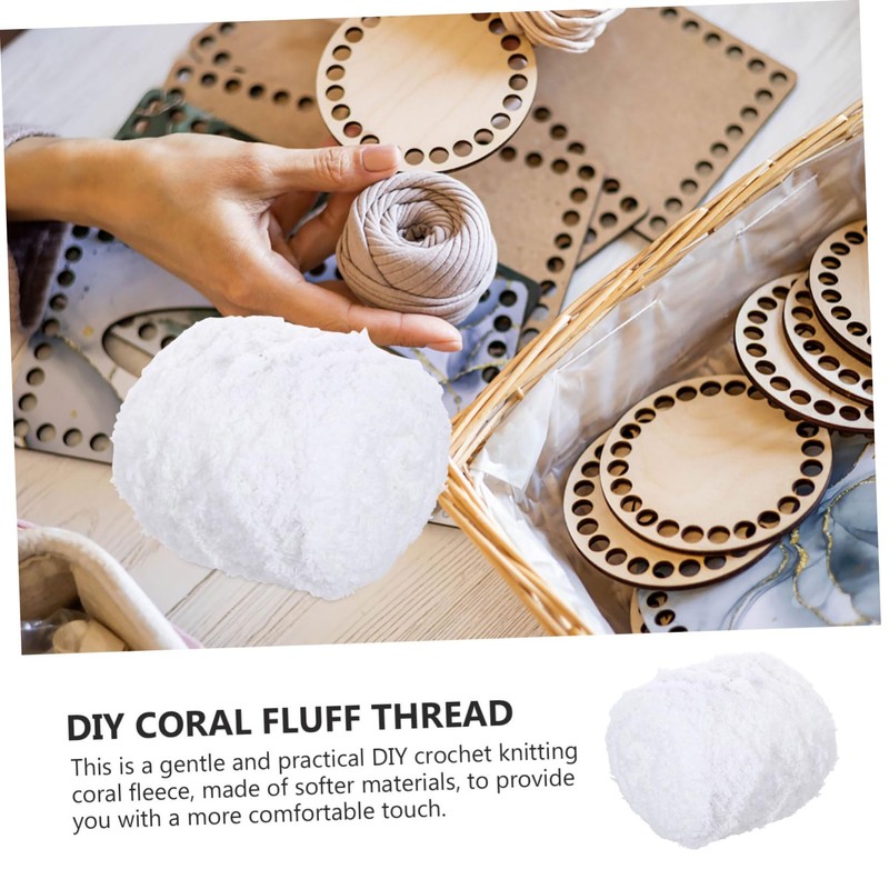 NOLITOY 2 Rolls Coral Fleece Knitting Yarn Multi Function DIY