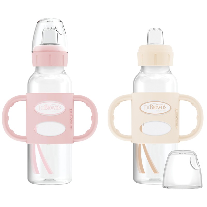 Dr. Brown's Milestones Narrow Sippy Spout Bottle with 100% Silicone,