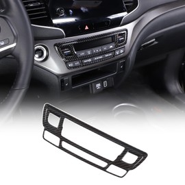 Central Control Air Conditioning Panel Cover Trim for Honda Pilot 2016-2022/ Ridgeline 2020-2023/ Passport 2019-2023, Central Control Air Conditioning Panel Cover Trim, ABS (Carbon Fibre Texture)