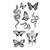 MapofBeauty 2 pcs Cat Prints Temporary Waterproof Tattoo Sticker (Black/light