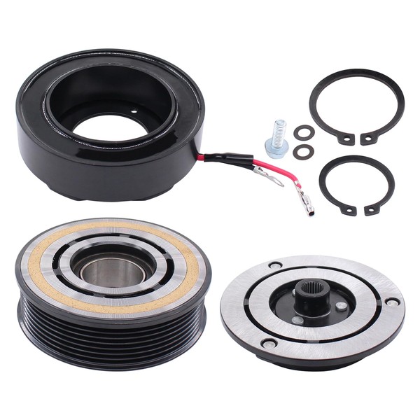 ApplianPar A/C AC Compressor Clutch Assembly Kit Pulley Coil Set