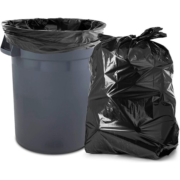 Tasker Rubbermaid Compatible 44 Gallon Trash Bags, Large Black Heavy Duty Garbage Bags - 39 Gallon - 40 Gallon - 42 Gallon - 44 Gallon - 45 Gallon Large Trash Bag Can Liners Capacity