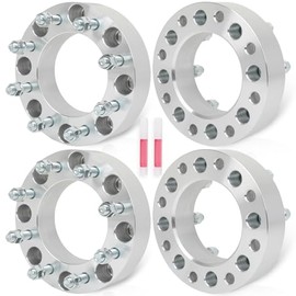 AINTIER 8 Lug Wheel Adapters 8x180 to 8x170 2 inch Fit for GMC Sierra 2500 HD Sierra 3500 HD for Silverado 2500 4X Silver Wheel Spacers Adapters Bore 126mm with 14x1.5 Studs