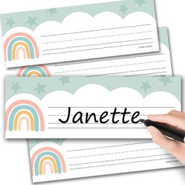 25 Boho Student Desk Name Tags Classroom - Boho Student Name Tags for Desks, Desk Name Plates for Classroom, Classroom Name Tags for Desk, Locker Name Tags for Classroom, Teacher Name Plate for Desk
