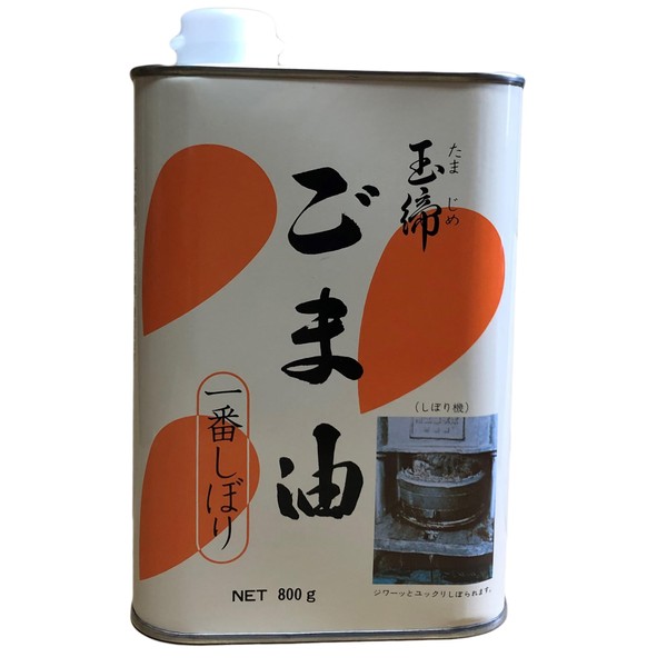 Onoda Refinery Sesame Oil, 28.2 oz (800 g), Tamabutei Ichiban Squeeze (Boxed)