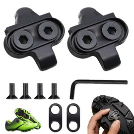 ESOSZNUA 1 Set Bicycle Cleats Set SPD Cleats Bike Pedal Cleats Pedal Plates Bicycle Accessories Set Bicycle Accessories Set Safety Plate Accessories - Black with Hex Key