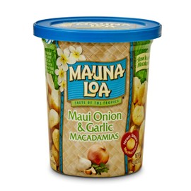 Mauna Loa Premium Hawaiian Roasted Macadamia Nuts, Maui Onion Garlic Flavor, 4 Oz