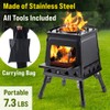 Japard Wood Burning Camp Stove, Portable Cast Iron Camping Wood