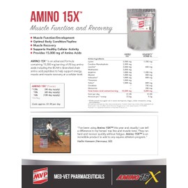 MVP Amino 15X (3 lb) -Supports Healthy Muscle Function, Development and Repair in Horses