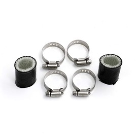 Motoparty High Temp Exhaust Couplings Clamps 1"ID For Yamaha Banshee YZF350 YFS200 Raptor Blaster KX80 KX125 KX250 CR80 CR125 CR250 CR450 TRX250R CR KX RM FMF DG Quads Dirt Bikes(Black)