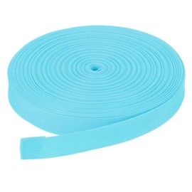DMiotech 25 Yard x 1 Inch Width Nylon Webbing Strap Poly Flat Webbing Strapping for DIY Craft Backpack Strapping Sewing, Outdoor Gear Repair, Light Blue