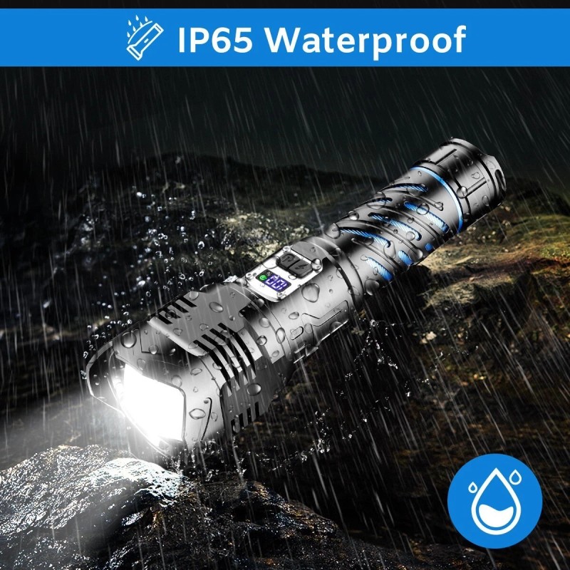 Garberiel Super Bright 900000Lumen 50W LED Powerful Flashlight Rechargeable Tactical