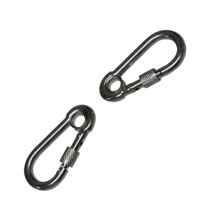 Carabiner Clip Snap Hook Eyelet & Screw Nut 7MM x2