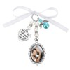 MBAIYO Wedding Bouquet Photo Charms, Bridal Angel Lacy Oval Wedding