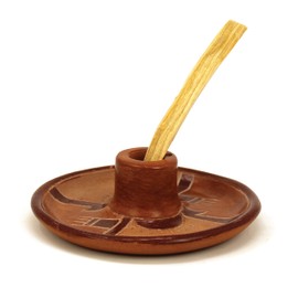 Palo Santo Lliptas Incense Plate - 1 Palo Santo Wooden Sticks Included - Handmade from Terracotta - Ideal Support for Palo Santo Incense