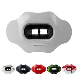 DAMAGE CONTROL - Mouth Guard - Youth Mouth Guard That Protect Lips & Teeth - No Boiling Pacifier, Breathable Binky Mouthpiece - Football Mouthpiece - Works with Braces - Helmet Strap Included