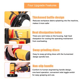 19500rpm Electric Grinding Tool Multifunctional Mini Grinder Handheld Cutter for Cutting Polishing Ceramic Tile Wood Stone Steel