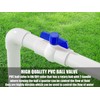 EPHECH 20PCS 1/2" PVC Ball Valve, SCH40 Slip PVC Water