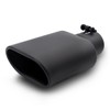 A-KARCK Rectangle Exhaust Tip 2.5" Inlet, Black Coating Square Exhaust
