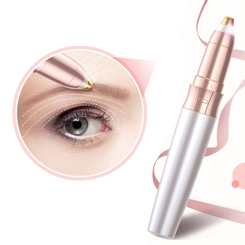 Electric Eyebrow Trimmer Rechargeable Stainless Steel Automatic Eyebrow Groomer for