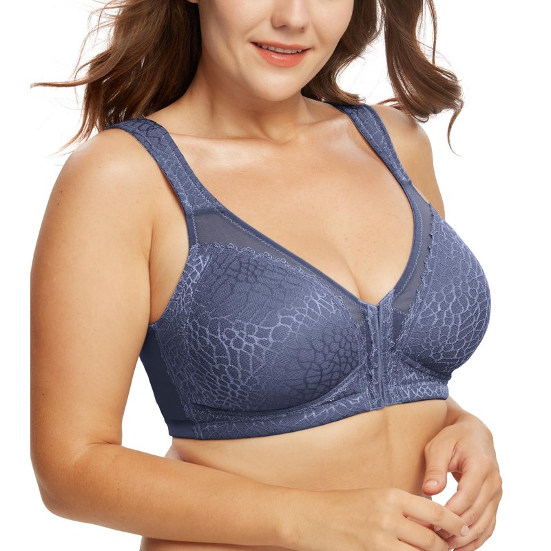 Exclare Women's Front Closure Posture Back Full Coverage Wirefree Everyday